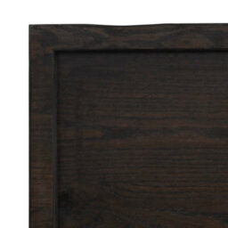Berkfield Wall Shelf Dark Brown 140X50X(2-4) Cm Treated Solid Wood Oak - thumbnail 7