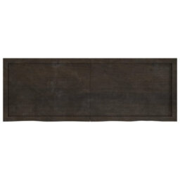 Berkfield Wall Shelf Dark Brown 140X50X(2-4) Cm Treated Solid Wood Oak - thumbnail 5