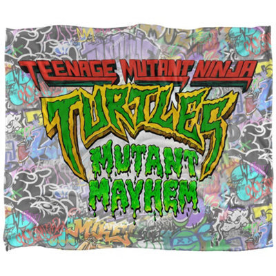 Teenage Mutant Ninja Turtles: Mutant Mayhem Silky Graffiti Logo Blanket Multicoloured (152Cm X 127Cm) - image 1