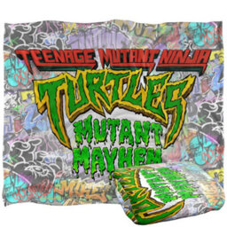 Teenage Mutant Ninja Turtles: Mutant Mayhem Silky Graffiti Logo Blanket Multicoloured (152Cm X 127Cm) - thumbnail 2