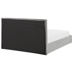 Beliani Ottoman Bed Velvet Vion 160 X 200 Cm (Eu King Size) Grey - thumbnail 7