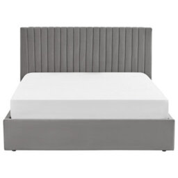 Beliani Ottoman Bed Velvet Vion 160 X 200 Cm (Eu King Size) Grey - thumbnail 6