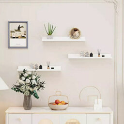 Floating Shelves Wood Set 3 Wall Mounted Shelf Display Book Shelf For Kids Home - thumbnail 3