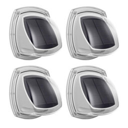 Taylor & Brown 4 Pack Solar Fence Lights, 8 Led Decorative Wireless Garden Solar Lights Weatherproof Outdoor Fence Lamps - thumbnail 2