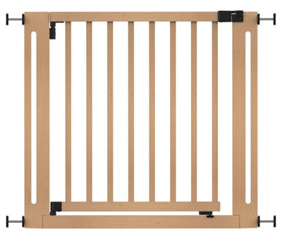Safetots Wooden Elegance Gate, Natural, 87Cm - 95Cm, Pressure Fit Safety Gate, 65Cm Extra Wide Doorway, Easy Installation - image 1