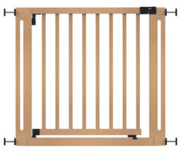 Safetots Wooden Elegance Gate, Natural, 87Cm - 95Cm, Pressure Fit Safety Gate, 65Cm Extra Wide Doorway, Easy Installation - thumbnail 1