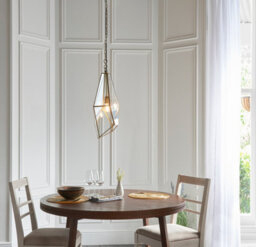 Anson Lighting Forka Pendant Light Finished In Antique Brass Plate And Clear Glass - thumbnail 3