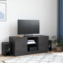 Berkfield Tv Cabinet Black 99X39X44 Cm Steel - thumbnail 3