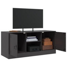 Berkfield Tv Cabinet Black 99X39X44 Cm Steel - thumbnail 5