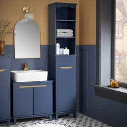 Sobuy Bzr112-B,bathroom Storage Cabinet Tall Slim Freestanding Unit With 3 Open Shelves And Drawer - thumbnail 2