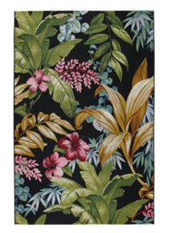 Multicoloured Floral Outdoor Rug, Modern Stain-Resistant Area Rug For Patio Decks, Nature Print Area Rug-200Cm X 285Cm - thumbnail 6