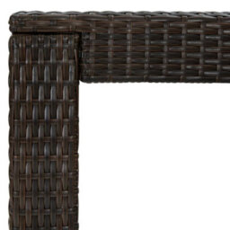 Walplus Garden Bar Table Brown 100X60.5X110.5 Cm Poly Rattan - thumbnail 5