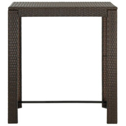 Walplus Garden Bar Table Brown 100X60.5X110.5 Cm Poly Rattan - thumbnail 2
