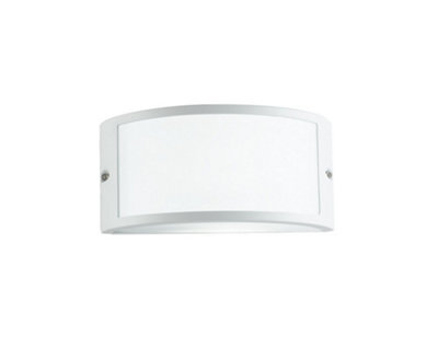Luminosa Lighting Luminosa Austin Outdoor Flush Wall Light White, Ip54 25X13X12Cm