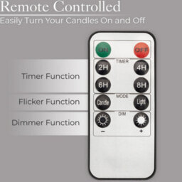 Christow Real Wax Flameless Led Candle With Remote Set Of 3 - thumbnail 3