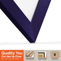 "30X17"" Purple Modern Vinyl Record Frame With White Mount For 12 Inch Lp Album Cover & Disc - Ak Frames" - thumbnail 3