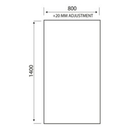 FNX Bathrooms Waterproof 600mm Vanity Unit With Single Ended Bath, Gloss White Front Panel & Chrome Profile Bath Screen - thumbnail 7
