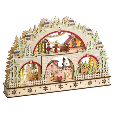 Beliani Christmas Decoration Led Selura 30 Cm Light Brown - image 1