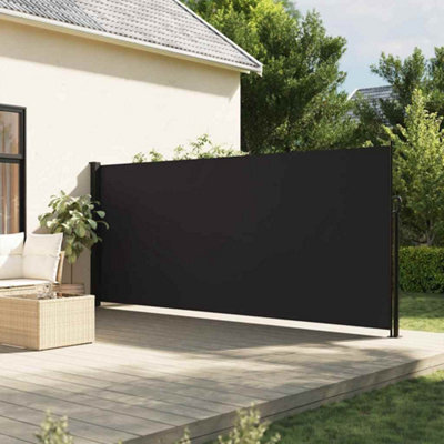 Walplus Retractable Side Awning Garden Sun Shade Canopy Gazebo For Back Door, Porch, Patio Black 160X300 Cm - image 1