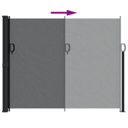 Walplus Retractable Side Awning Garden Sun Shade Canopy Gazebo For Back Door, Porch, Patio Black 160X300 Cm - thumbnail 5