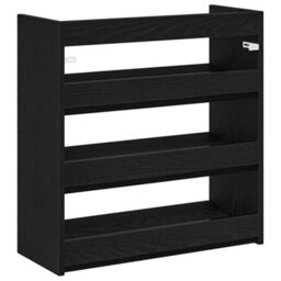 Berkfield Shoe Rack Black 60X25X62 Cm Engineered Wood - thumbnail 6