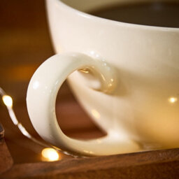 Dibor Set Of 8 Montmartre Large White Ceramic Tea Cups Coffee Mugs H9.7Cm X Dia13.5Cm - thumbnail 4