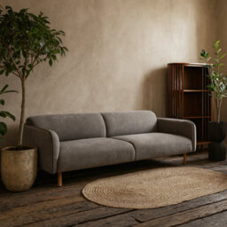 Wyld Haus Cambridge 3-Seater Upholstered Sofa In Fay Dusty Brown Fabric - thumbnail 2