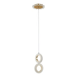 Living And Home 110Cm Gold Double Rings Led Pendant Light,3 Color Dimmable,for Bedrooms,entryways Hallways Or Dining Areas - thumbnail 3