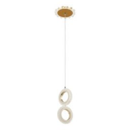 Living And Home 110Cm Gold Double Rings Led Pendant Light,3 Color Dimmable,for Bedrooms,entryways Hallways Or Dining Areas - thumbnail 1