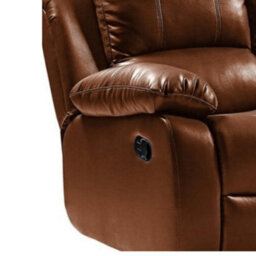 Furniture Instore Valencia Tan Leather Manual Recliner 3+1 Seater Sofa Set - thumbnail 4