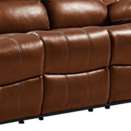 Furniture Instore Valencia Tan Leather Manual Recliner 3+1 Seater Sofa Set - thumbnail 5