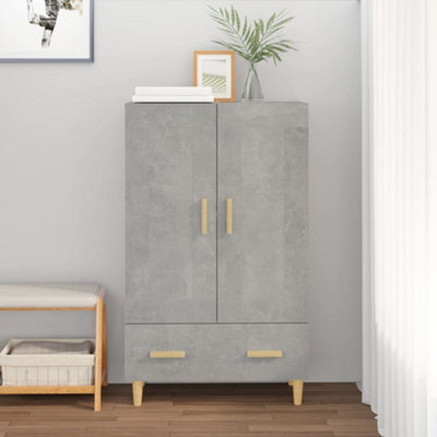 Berkfield Highboard Concrete Grey 70X31X115 Cm Engineered Wood - image 1
