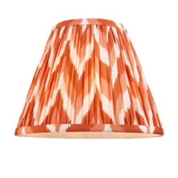 Luminosa Lighting Luminosa Bobble Olive Green Glaze Table Lamp With Apricot Orange Fabric Zigzag Shade 25Cm B22 - thumbnail 7