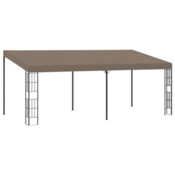 Vidaxl Wall-Mounted Gazebo 6X3 M Taupe Fabric