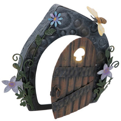 AB Tools Fairy Door Figurine Statue Sculpture House Decor Metal Ornament Home Yard - image 1