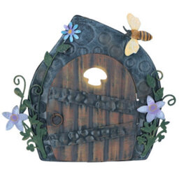 AB Tools Fairy Door Figurine Statue Sculpture House Decor Metal Ornament Home Yard - thumbnail 2