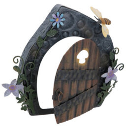 AB Tools Fairy Door Figurine Statue Sculpture House Decor Metal Ornament Home Yard - thumbnail 1