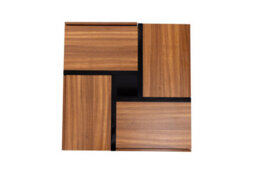Matteo Modern Square Coffee Table With 4 Drawers And Storage Shelf - Black & Natural - thumbnail 6