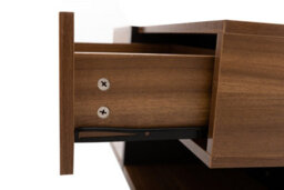 Matteo Modern Square Coffee Table With 4 Drawers And Storage Shelf - Black & Natural - thumbnail 9