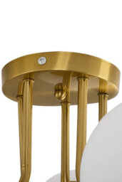 Living And Home Gold 5-Light Semi-Flush Mount Ceiling Light With Glass Shade - thumbnail 5