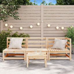 Walplus Garden Sofa 3-Seater Solid Wood Pine For Garden, Terrace, Or Patio - thumbnail 3