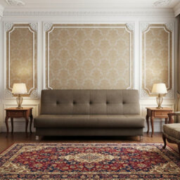 Enduro Xi Living Room Sofa Bed With Click Clack Sleeping Function Storage Wooden Frame 195X90X85Cm Brown - thumbnail 2