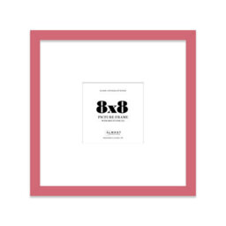 "8X8"" Pink Picture Frame - 8X8"" Square Frame With 5X5"" Mount For 8X8""/5X5"" Pictures Vintage Style Gallery Wall, 1 Pack" - thumbnail 1