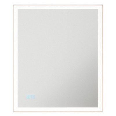 500 X 600mm Ip44 Led Bathroom Mirror With Demister And Tunable White Light - image 1