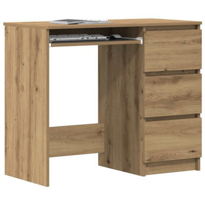 Berkfield Desk Artisan Oak 90X45X76 Cm Engineered Wood - image 1