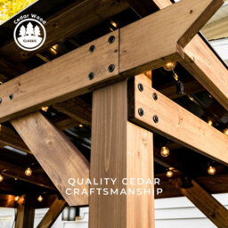 Backyard Discovery Saxony Cedar Wood Outdoor Bbq/grill Gazebo With Powerport 2.6M X 1.6M (9Ft X 5Ft) - thumbnail 3