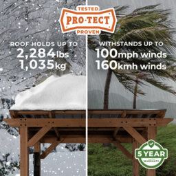 Backyard Discovery Saxony Cedar Wood Outdoor Bbq/grill Gazebo With Powerport 2.6M X 1.6M (9Ft X 5Ft) - thumbnail 8