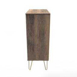 Moderna Ready Assembled Matt White Dark Oak Effect 5 Drawer Wide Chest (H)1075mm (W)765mm (D)415mm - thumbnail 7