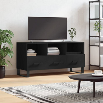 Walplus Tv Cabinet Black 102X36X50 Cm Engineered Wood - image 1