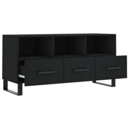 Walplus Tv Cabinet Black 102X36X50 Cm Engineered Wood - thumbnail 6